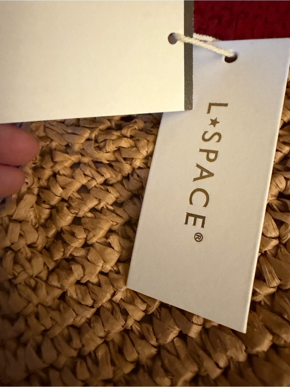 🔘l*space “harmony” Woven Straw Clutch with Gold Chain - Tan - Picture 10 of 12